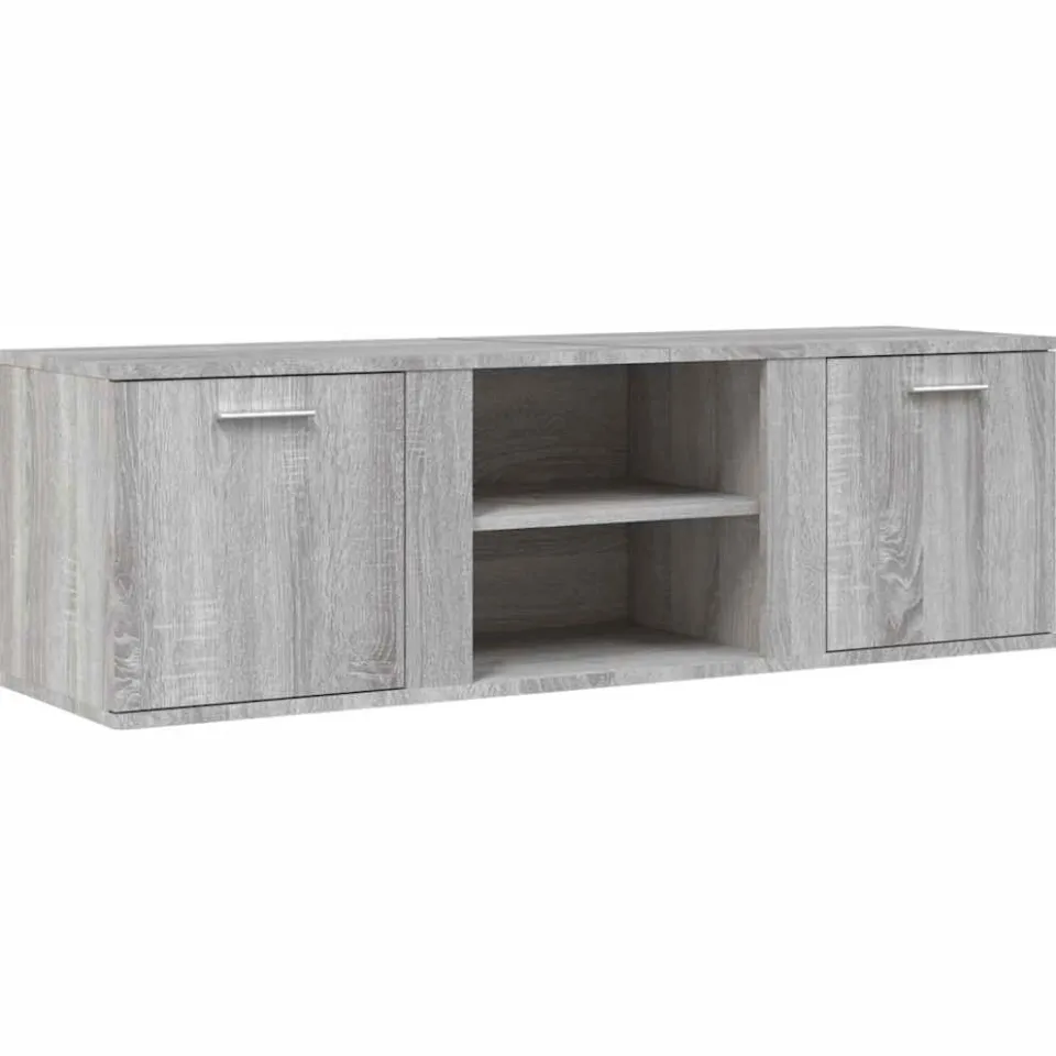 vidaXL Tv-meubel 120x34x37 cm bewerkt hout grijs sonoma eikenkleurig, foto 3