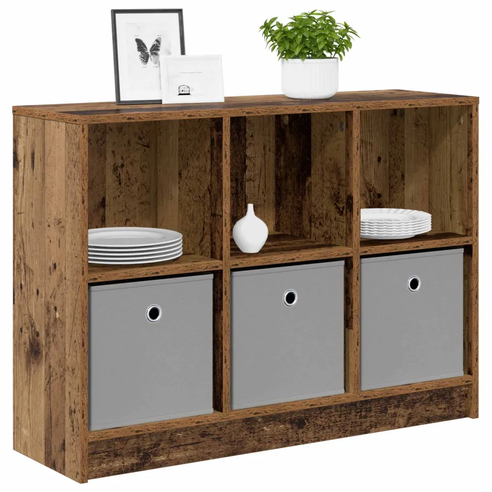 vidaXL Dressoir Oudhout 88,5 x 27,5 x 63,5 cm Bruin