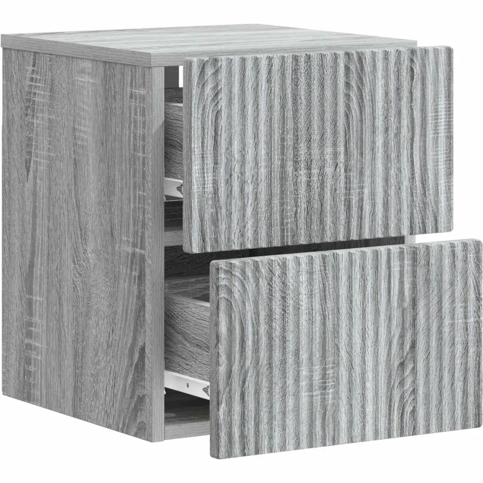 vidaXL Wandbeugel Bedkast Grijs sonoma 33 x 34,5 x 40 cm Bewerkt hout, foto 3