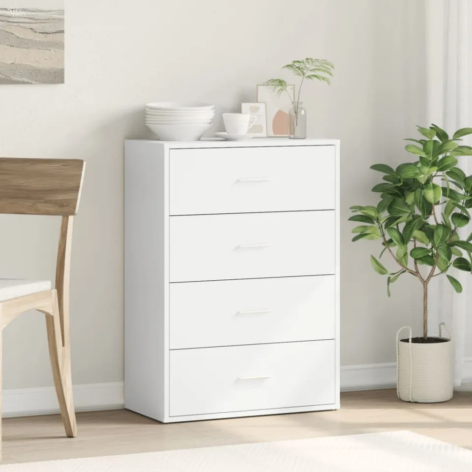 vidaXL Dressoir 60x31x84 cm bewerkt hout wit, foto 3