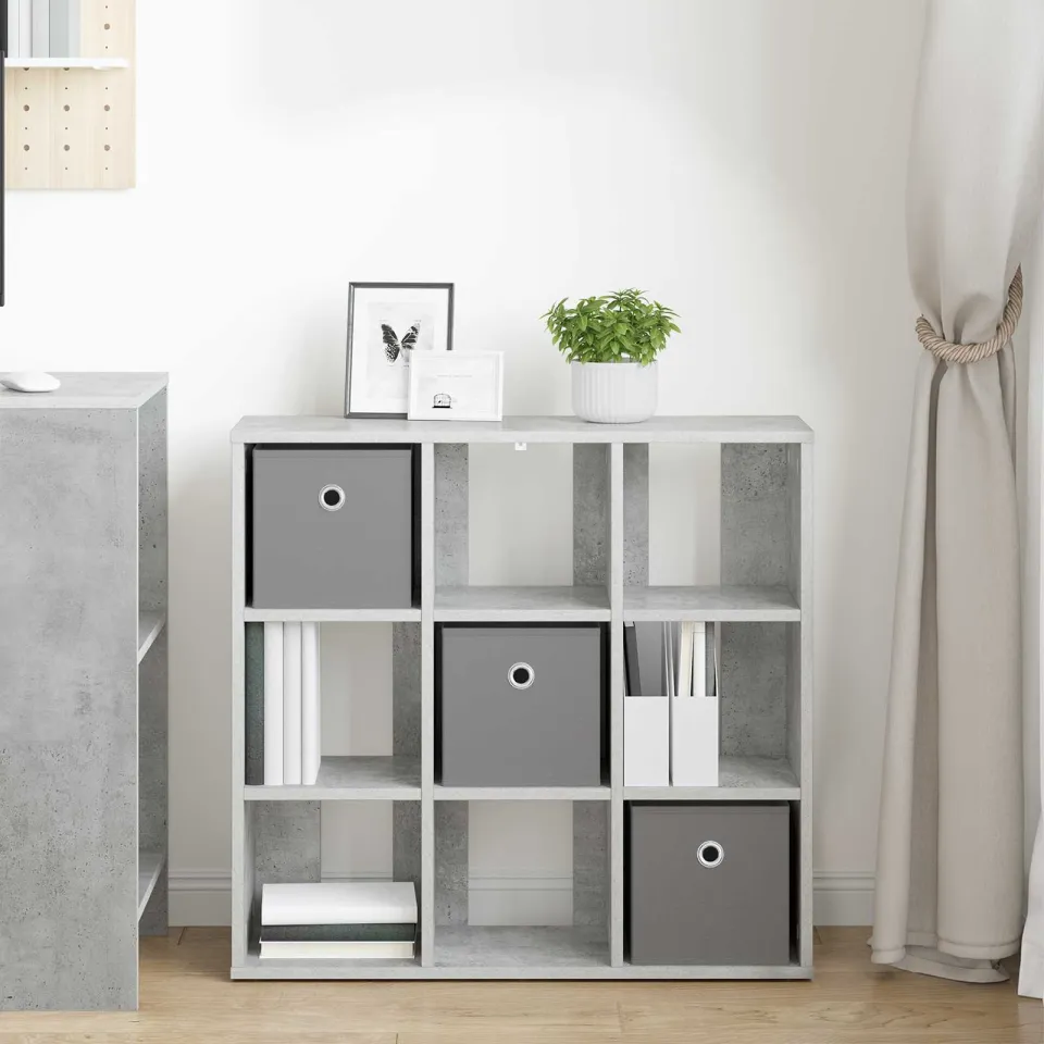 vidaXL Dressoir Beton Grijs 73,5 x 24 x 69,5 cm, foto 4