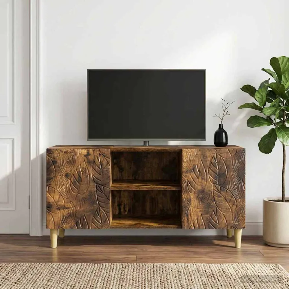 vidaXL TV-kast 102 x 34,5 x 50 cm Gerookt eiken Bewerkt hout, foto 3