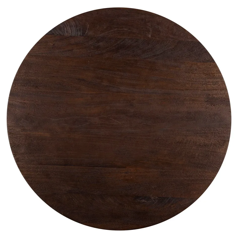 Richmond Interiors Richmond Bistrotafel 'Willow' Mangohout, 80cm Donkerbruin