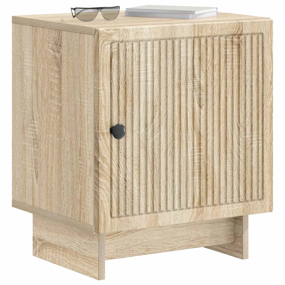 vidaXL Nachtkastje Sonoma Eiken 43 x 34,5 x 50 cm Bewerkt hout Bruin