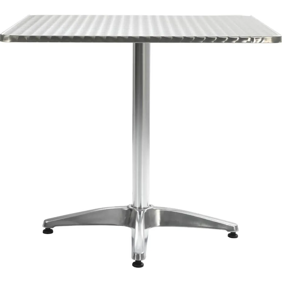 vidaXL Tuintafel 80x80x70 cm aluminium zilverkleurig, foto 2