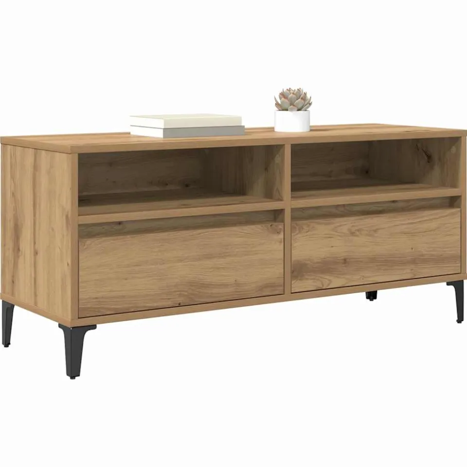 vidaXL TV-kast 100 x 34,5 x 44,5 cm Artisan Eiken Bruin