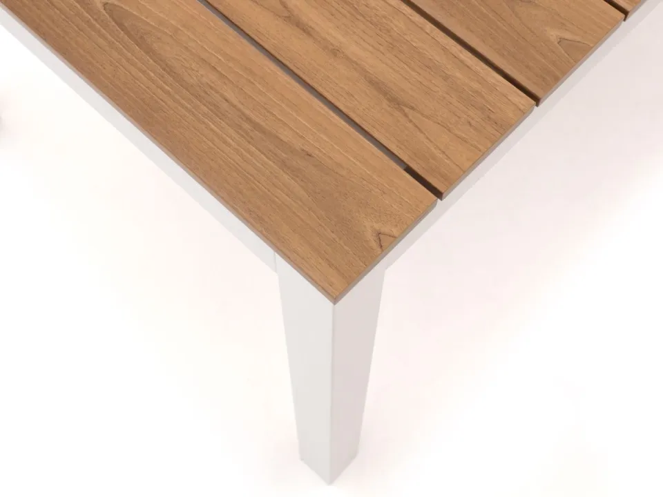 Bellagio tuinmeubelen Bellagio Fidenza dining tuintafel 160x90x75cm wit, foto 5