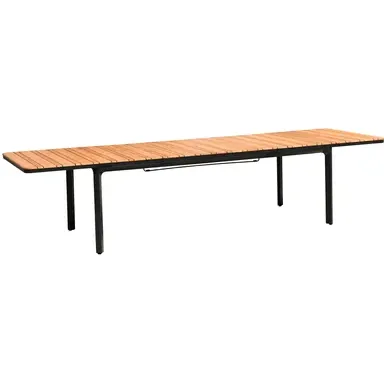 Central Park - Praxis Eigen Merk Central Park Tuintafel Lorenzo Uitschuifbaar Aluminium/teak 224-331x100x75cm hout teak, foto 2