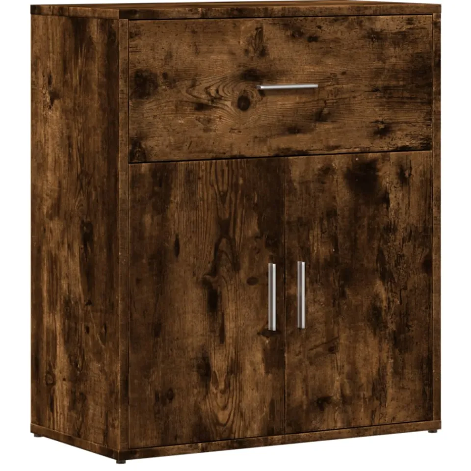 vidaXL Dressoir 60x31x70 cm bewerkt hout gerookt eikenkleurig