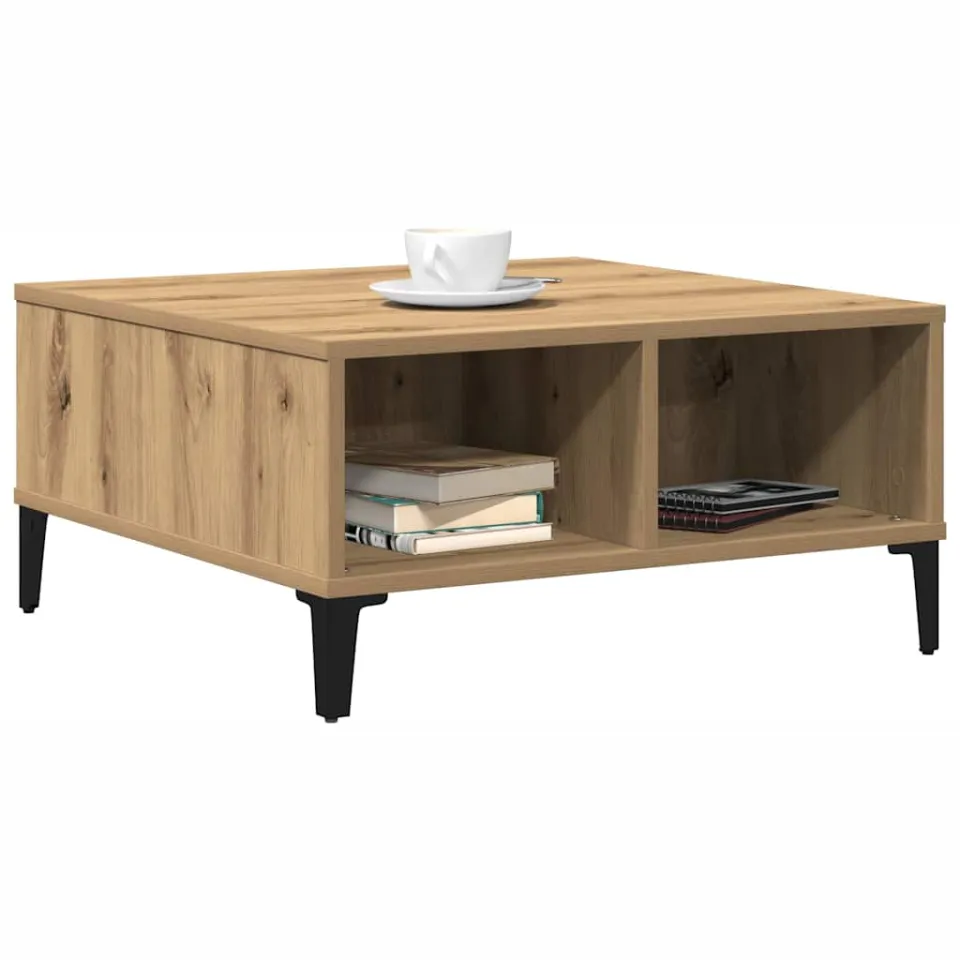 vidaXL Salontafel Artisan Eiken 60 x 60 x 30 cm, foto 2