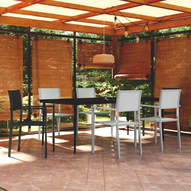 vidaXL 7-delige Tuinset zwart en wit, foto 2