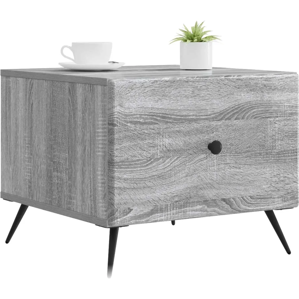 vidaXL Salontafel Grijs sonoma 49 x 50 x 40 cm Bewerkt hout