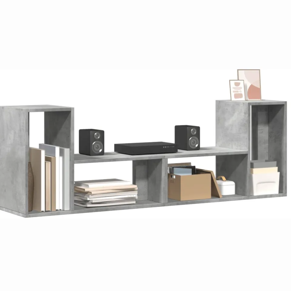 vidaXL Tv-meubelen 2 st 75x30x50 cm bewerkt hout betongrijs