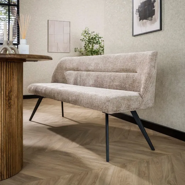 Giga Living Giga Meubel Eetkamerbank Pull - Zand - 188x53x84cm