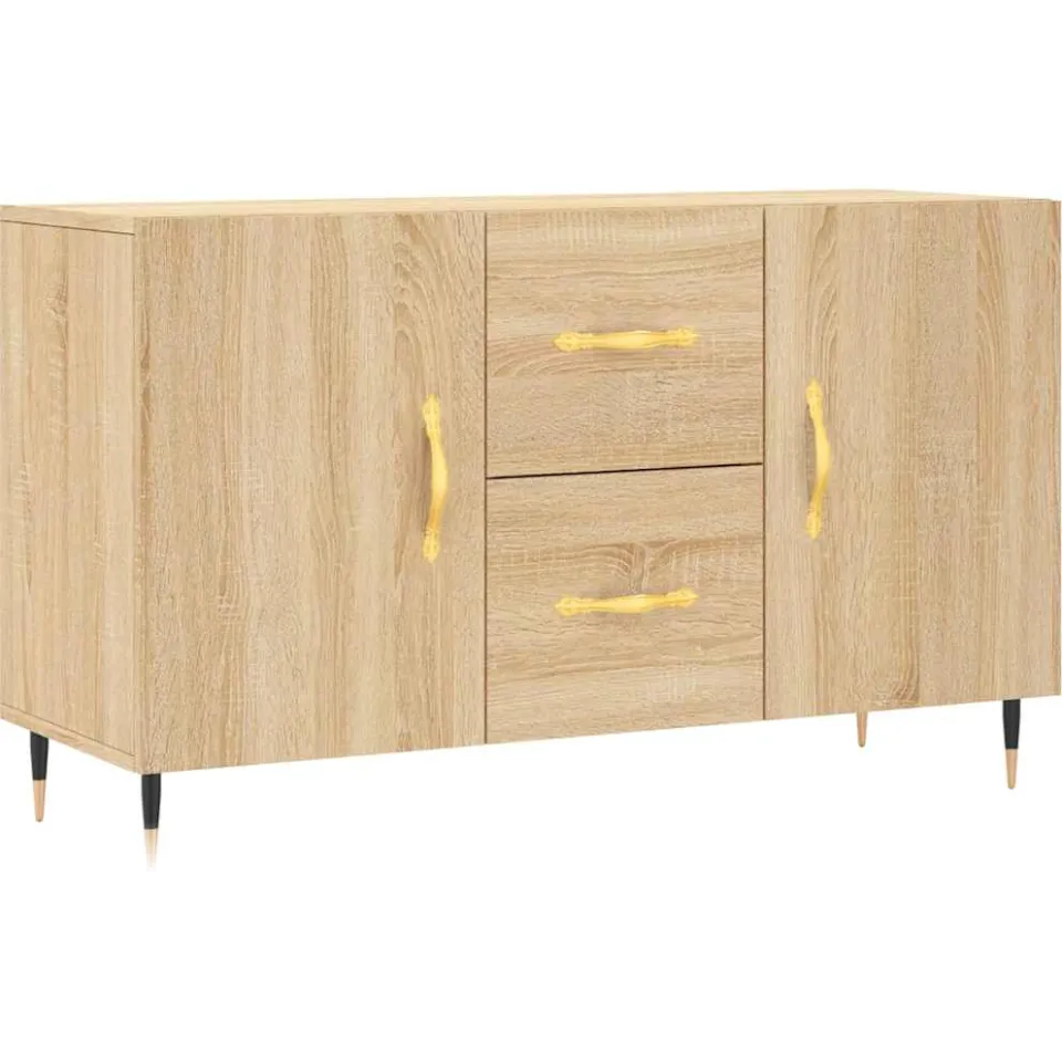 vidaXL Dressoir 100x36x60 cm bewerkt hout sonoma eikenkleurig, foto 3