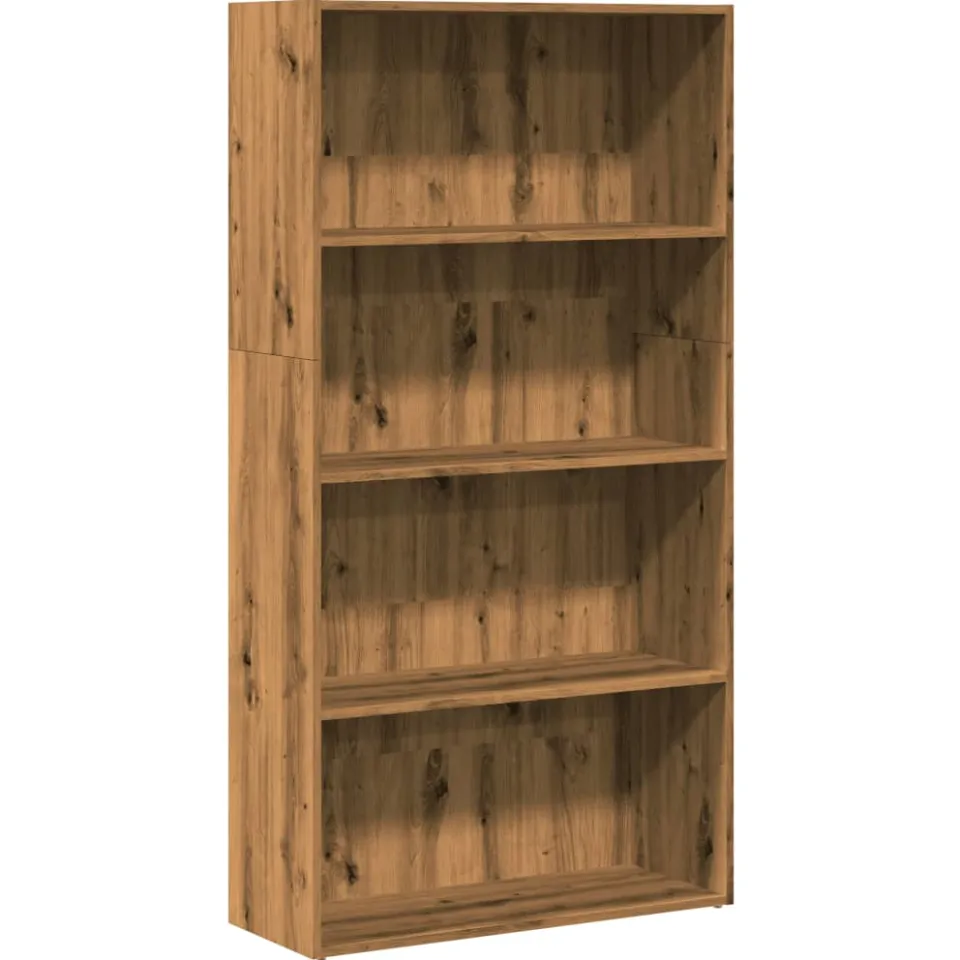 vidaXL Boekenkast 80x30x152 cm bewerkt hout artisanaal eikenkleurig, foto 3