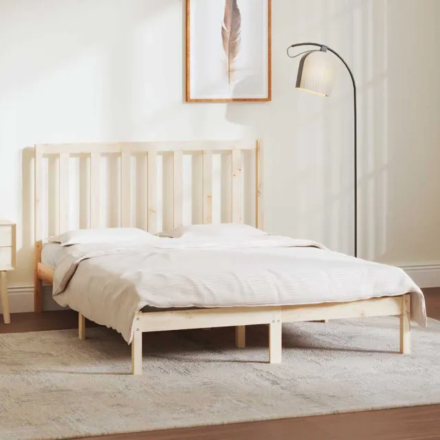 vidaXL Bedframe zonder matras massief grenenhout 135x190 cm Bruin
