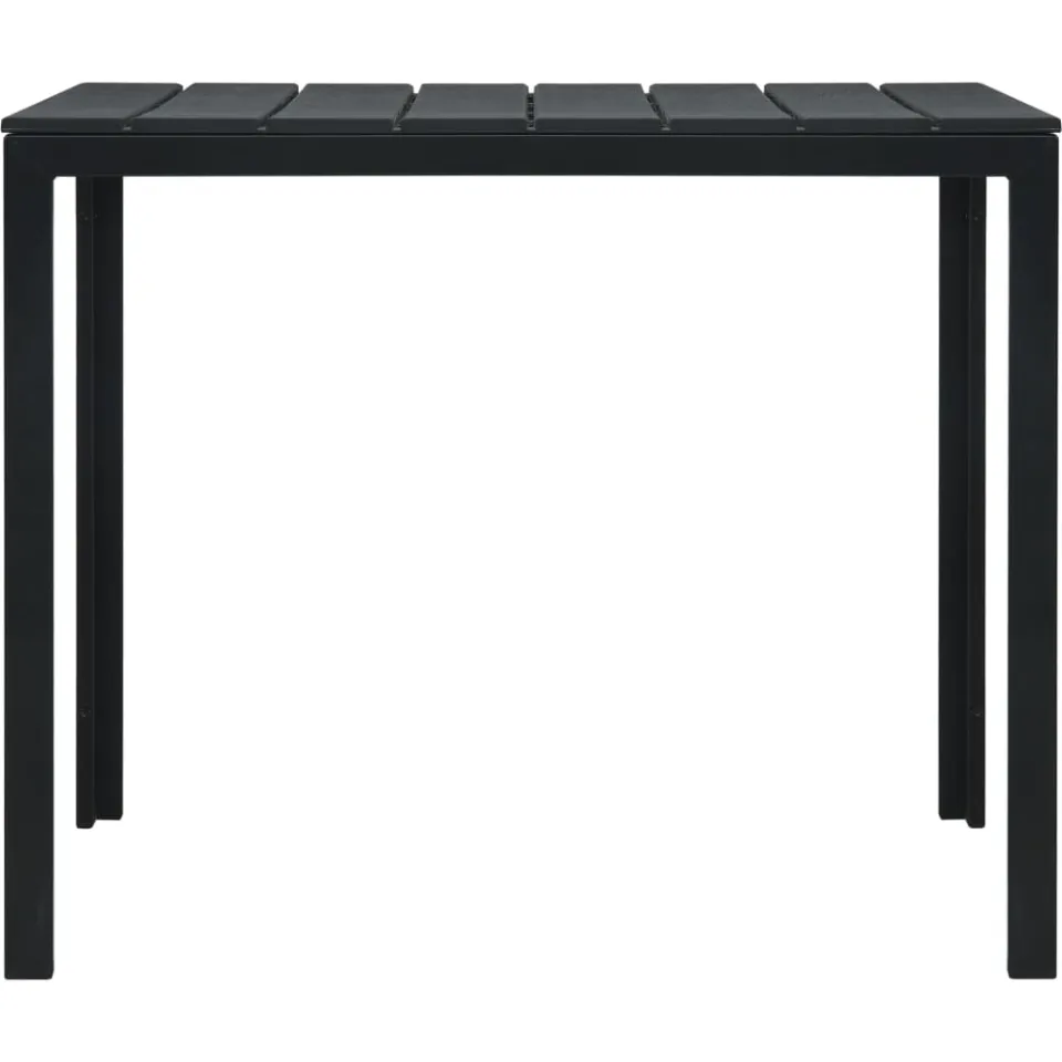 vidaXL Salontafel hout-look 78x78x74 cm HDPE zwart