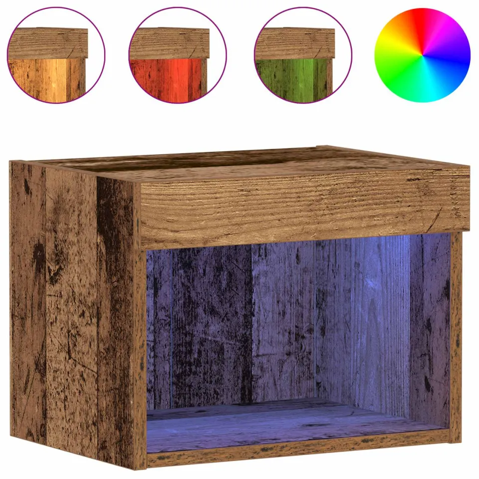 vidaXL Tv-meubelset 40 x 30 x 30 cm Oudhout Bewerkt hout bruin, foto 4