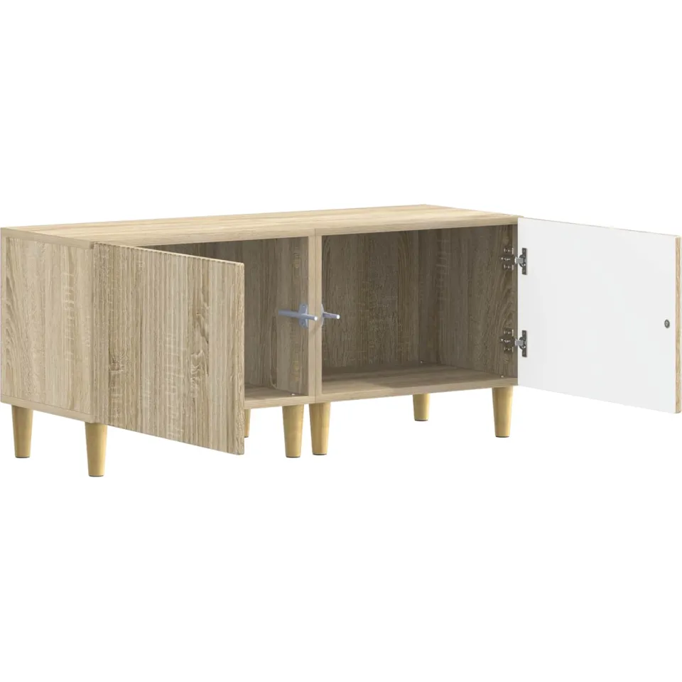 vidaXL Tv-meubel Sonoma Eiken Bewerkt hout Bruin