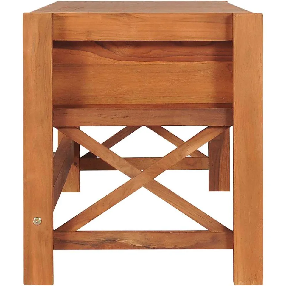 vidaXL Tv-meubel 140x40x45 cm teakhout bruin, foto 3