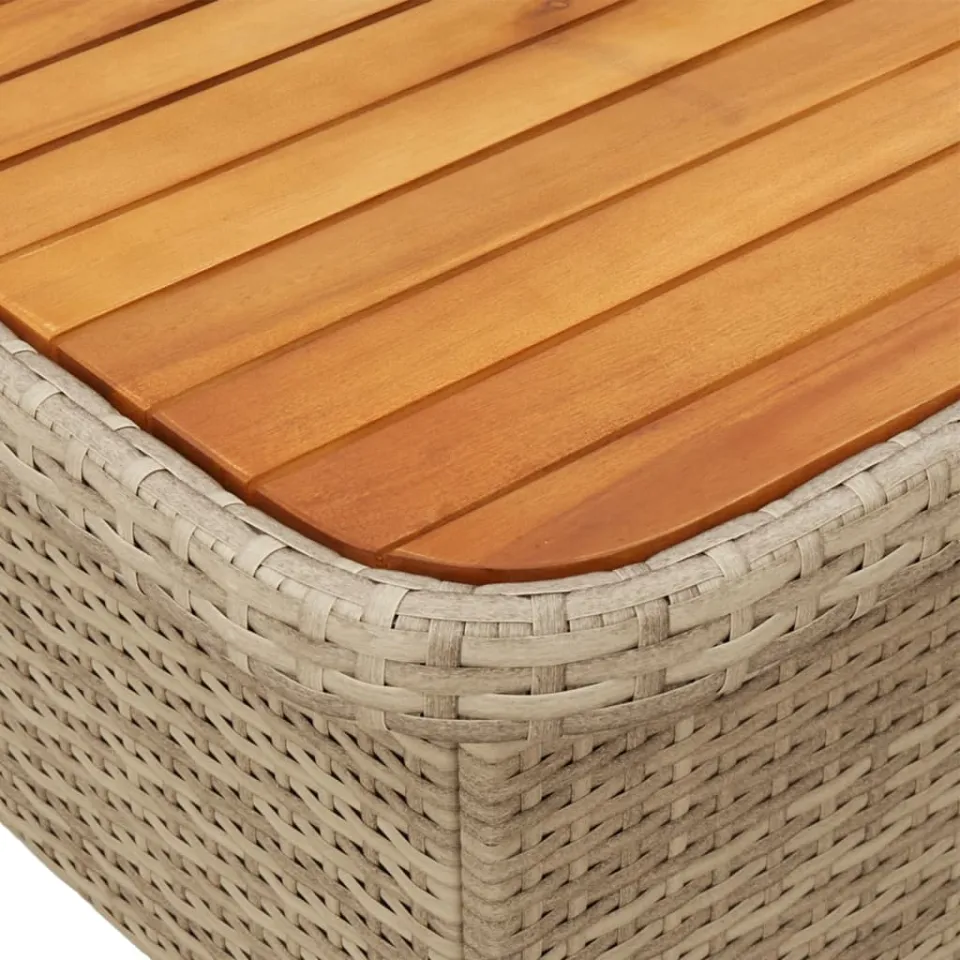 vidaXL 2-delige Tuinset met kussens poly rattan beige, foto 4