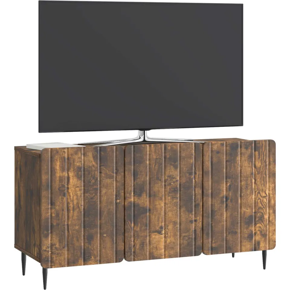 vidaXL TV-kast 99 x 34,5 x 52 cm Gerookt eiken Bewerkt hout Bruin