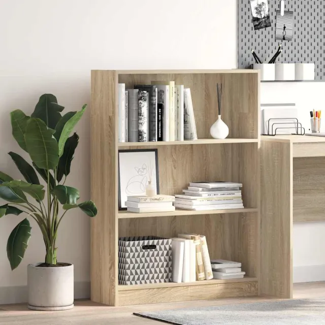 vidaXL Boekenkast 80x24x109 cm bewerkt hout sonoma eikenkleurig Bruin