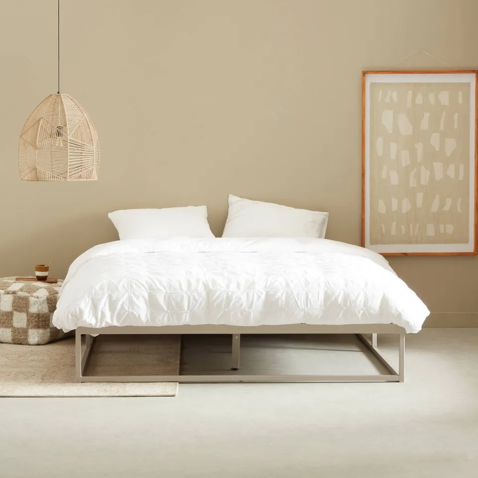 NOUS Living Dean metalen bed taupe, foto 3
