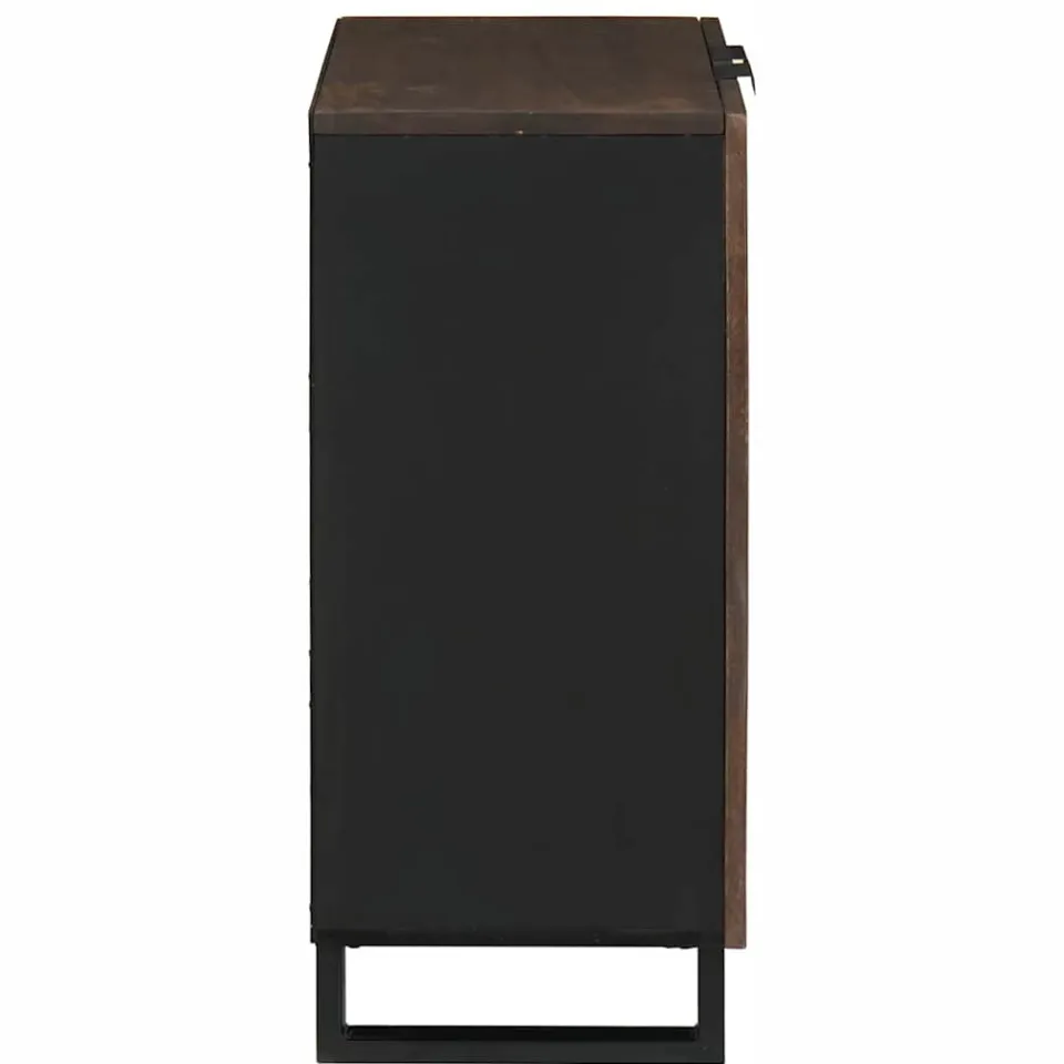 vidaXL Dressoir Walnotenhout 60 x 33 x 75 cm Massief Mango Hout bruin, foto 3