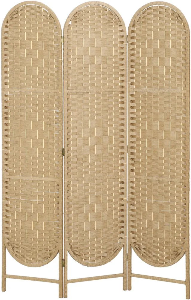 Hoohohoo Kamerscherm met 3 vlakken - natuurlijk hout - 120 x 170 cm - afscherming wand - omkleden