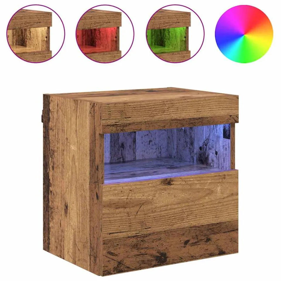 vidaXL TV Wandkasten 2 st Oud Hout Bewerkt hout bruin, foto 3