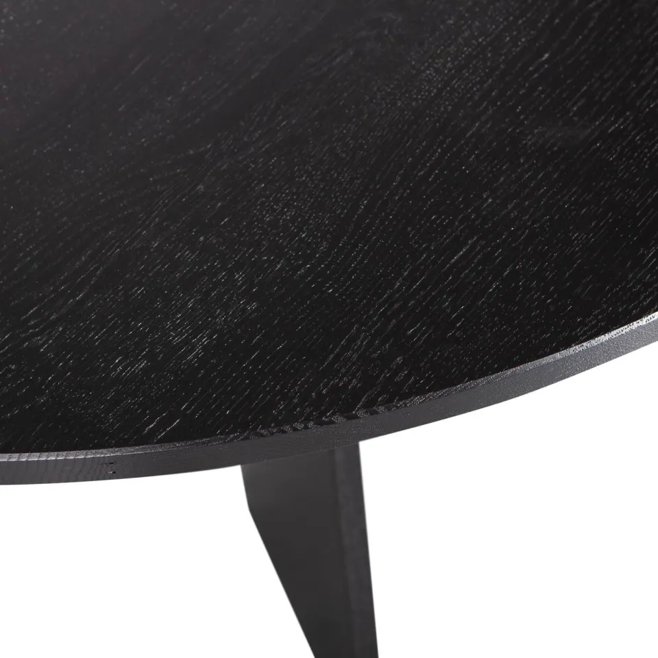 WOOOD Fries Eettafel - Eiken - Blacknight - 75x129x129, foto 3
