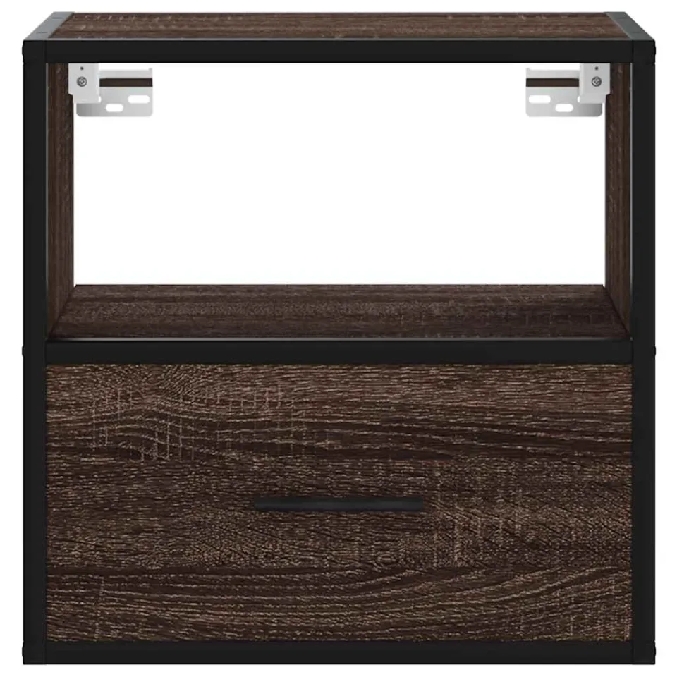 vidaXL Nachtkastje wandgemonteerd 40x31x39,5 cm bruin eikenkleurig, foto 4