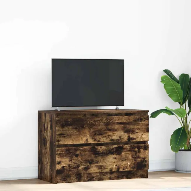 vidaXL Tv-meubel 80x35x54 cm spaanplaat gerookt eikenkleurig Bruin
