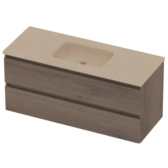 Basic-Line Rocky 46 Badmeubelset Hardsteen 120x46x54 cm R46SSEDO1200 Dusk Oak Sand Stone Beige