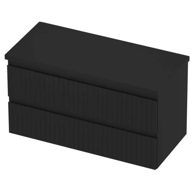 Proline Deck Badmeubelset Symmetrisch Gefreesd 100x46x55 cm Mat Zwart