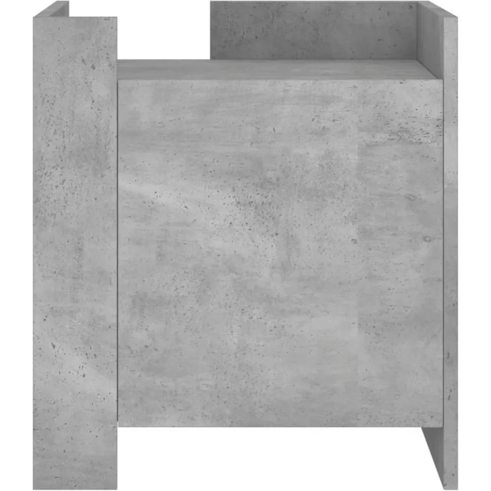 vidaXL Nachtkastje 45x50x50 cm bewerkt hout betongrijs grijs