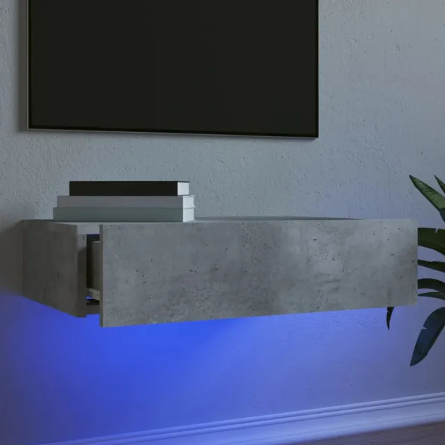 vidaXL Tv-meubel met LED-verlichting 60x35x15,5 cm betongrijs grijs, foto 2