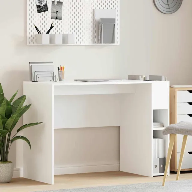 vidaXL Bureau Wit Bewerkt hout 109 x 50 x 78 cm