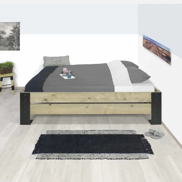 Steigerhouten bed Elmo