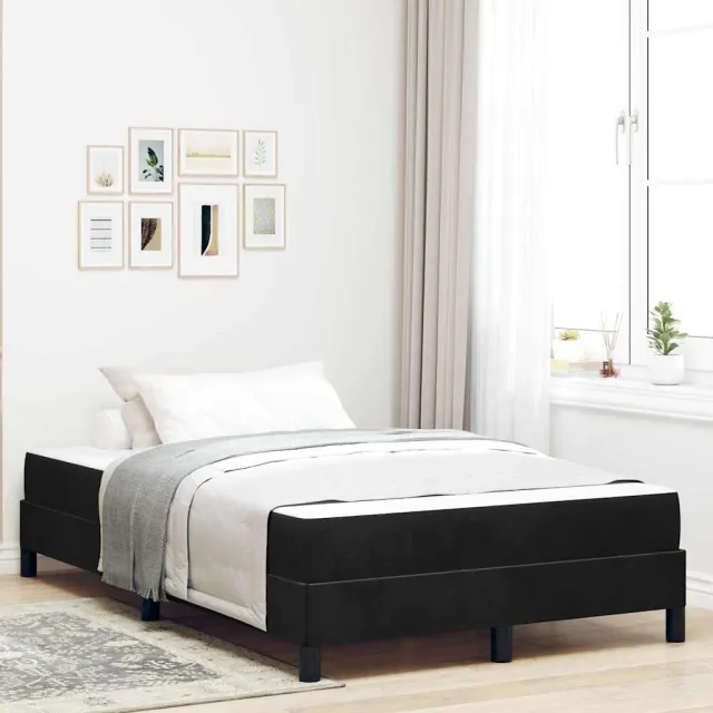 vidaXL Boxspringbed met matras Zwart 120 x 200 cm Stof