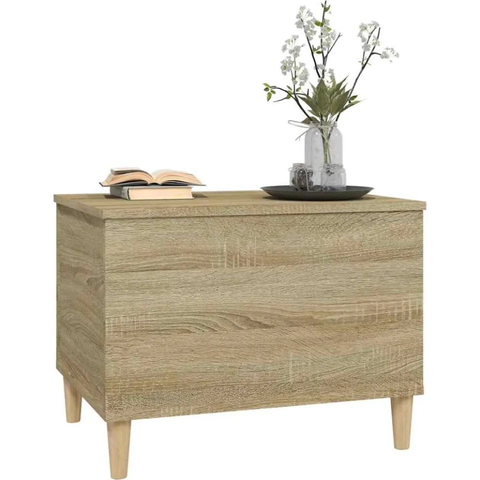vidaXL Salontafel 60x44,5x45 cm bewerkt hout sonoma eikenkleurig Bruin