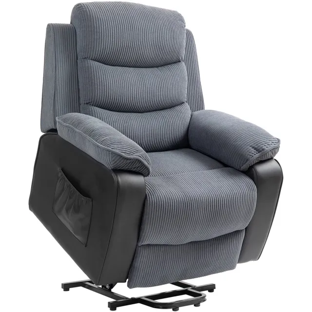 Homona Elektrische sta-opfauteuil - Met USB-aansluiting en afstandsbediening - 96 x 96 x 108 cm - Donkergrijs