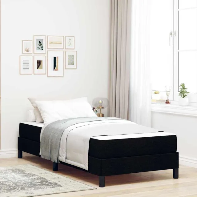 vidaXL Boxspringbed Zwart 90 x 200 cm Stof