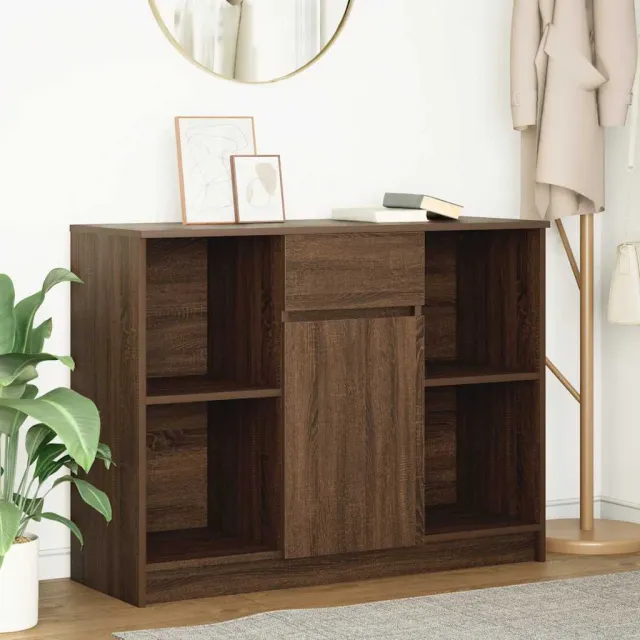 vidaXL Dressoir met lade 101x35x76 cm spaanplaat bruin eikenkleurig