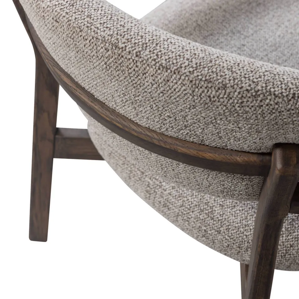 WOOOD Udar Fauteuil Met Houten Frame - Polyester - Naturel, foto 7