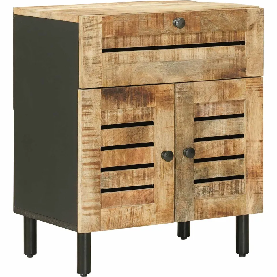 vidaXL Nachtkastje Naturel 50 x 33 x 60 cm Massief Mango Hout, foto 3