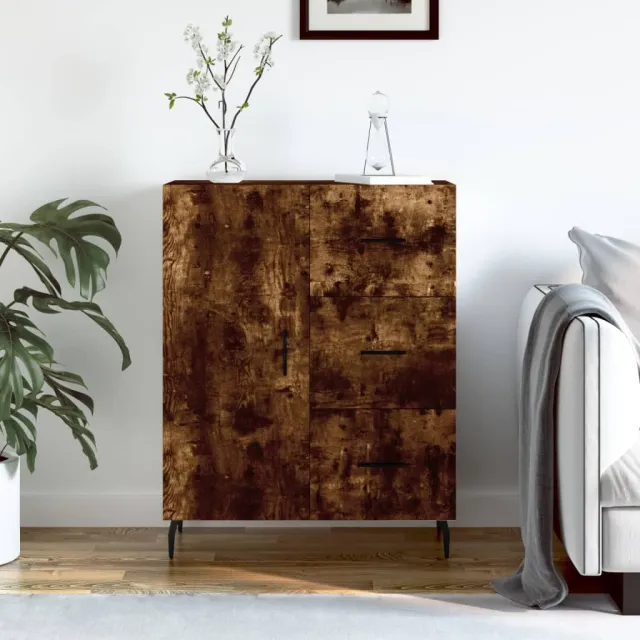 vidaXL Dressoir 69,5x34x90 cm bewerkt hout gerookt eikenkleurig, foto 2
