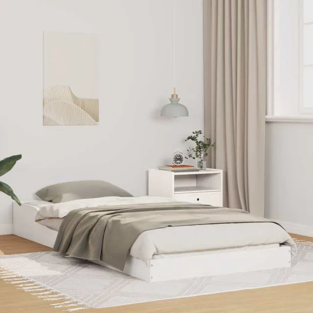 vidaXL Bedframe Wit 80 x 220 cm Massief grenenhout